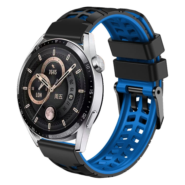 22mm Double-row Hole Two-color Silicone Watch Band, For Huawei Watch4 / 4 Pro / Watch3 / 3 Pro