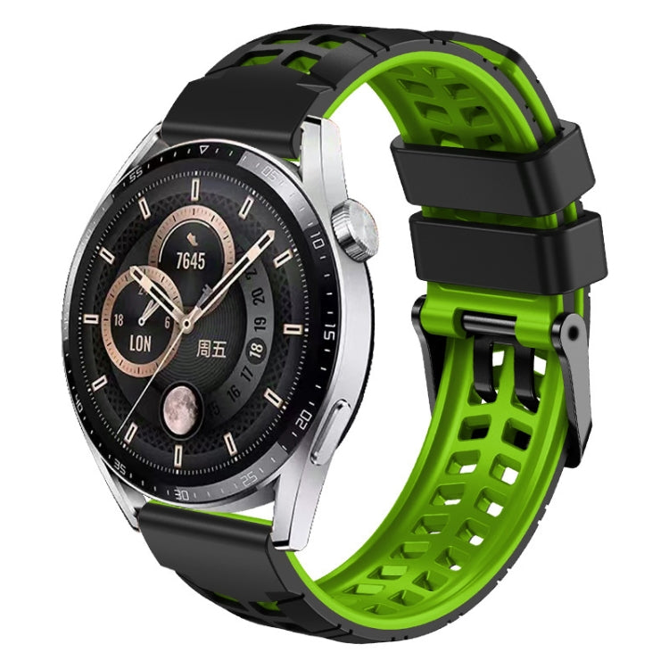22mm Double-row Hole Two-color Silicone Watch Band, For Huawei Watch4 / 4 Pro / Watch3 / 3 Pro