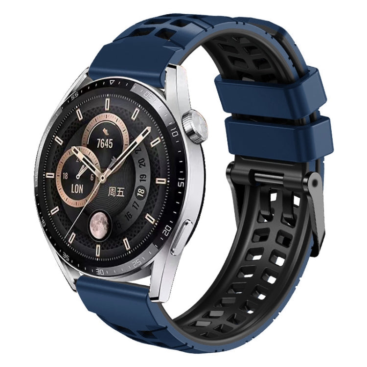 22mm Double-row Hole Two-color Silicone Watch Band, For Huawei Watch4 / 4 Pro / Watch3 / 3 Pro