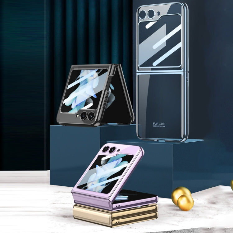 Ultra-thin Plating Clear PC All Inclusive Phone Case, For Samsung Galaxy Z Flip5