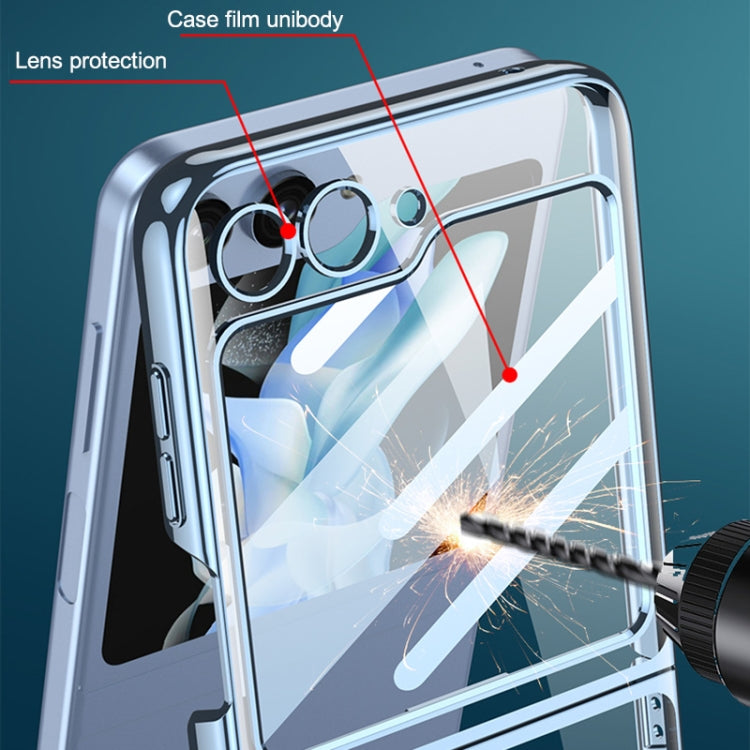 Ultra-thin Plating Clear PC All Inclusive Phone Case, For Samsung Galaxy Z Flip5