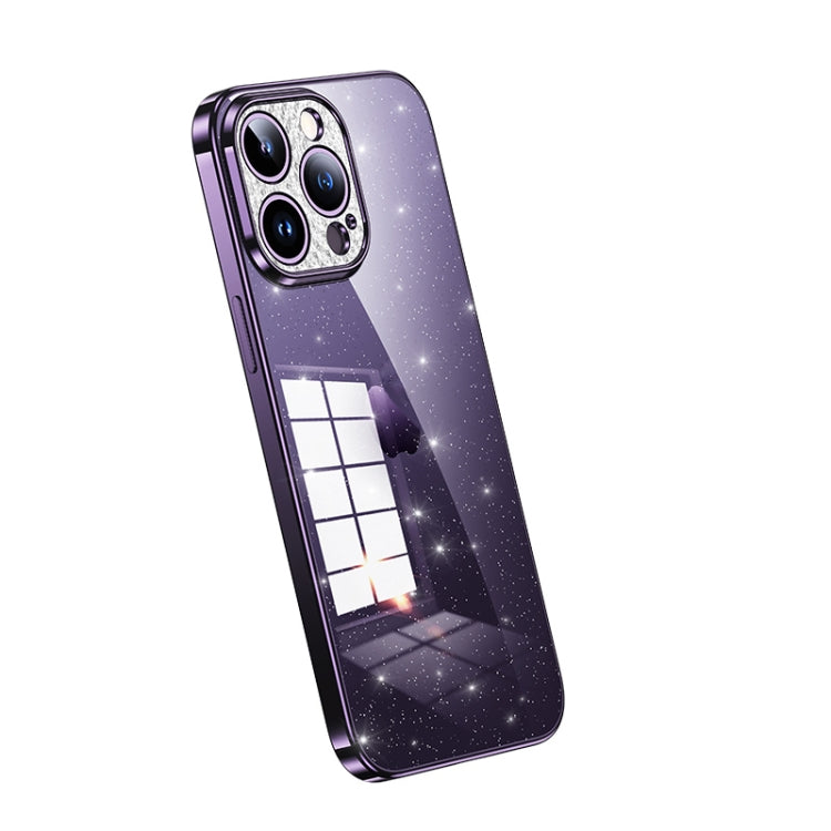 SULADA Electroplated Transparent Glittery TPU Phone Case, For iPhone 15, For iPhone 14 Pro Max, For iPhone 13 Pro Max, For iPhone 13 Pro, For iPhone 13, For iPhone 12