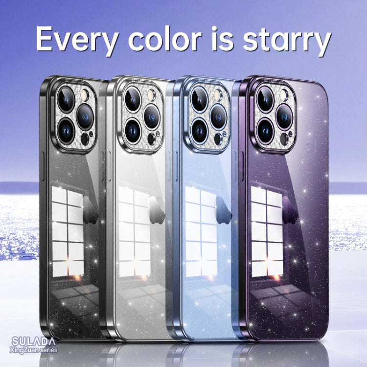 SULADA Electroplated Transparent Glittery TPU Phone Case, For iPhone 15 Pro Max, For iPhone 14 Plus, For iPhone 15 Pro, For iPhone 14, For iPhone 14 Pro, For iPhone 15 Plus