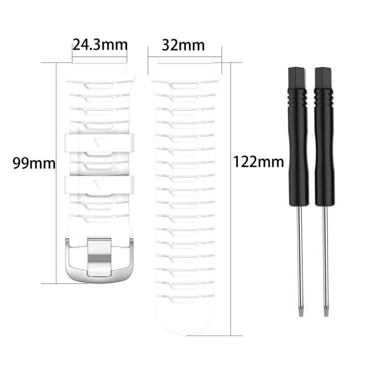 Solid Color Silicone Replacement Watch Band, For Garmin Forerunner 920XT