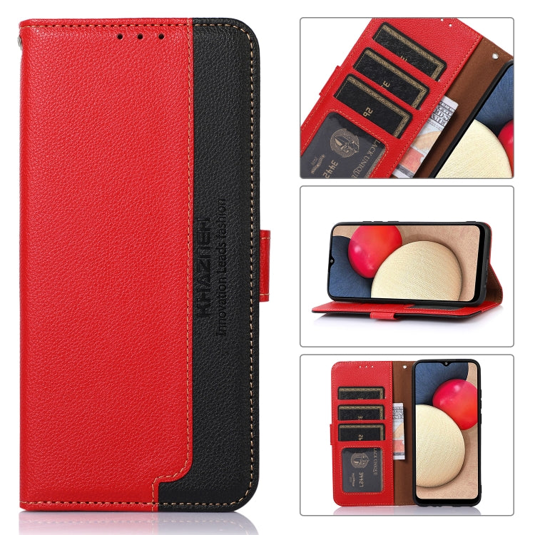 KHAZNEH Litchi Texture Leather RFID Phone Case, For iPhone 14 Pro Max