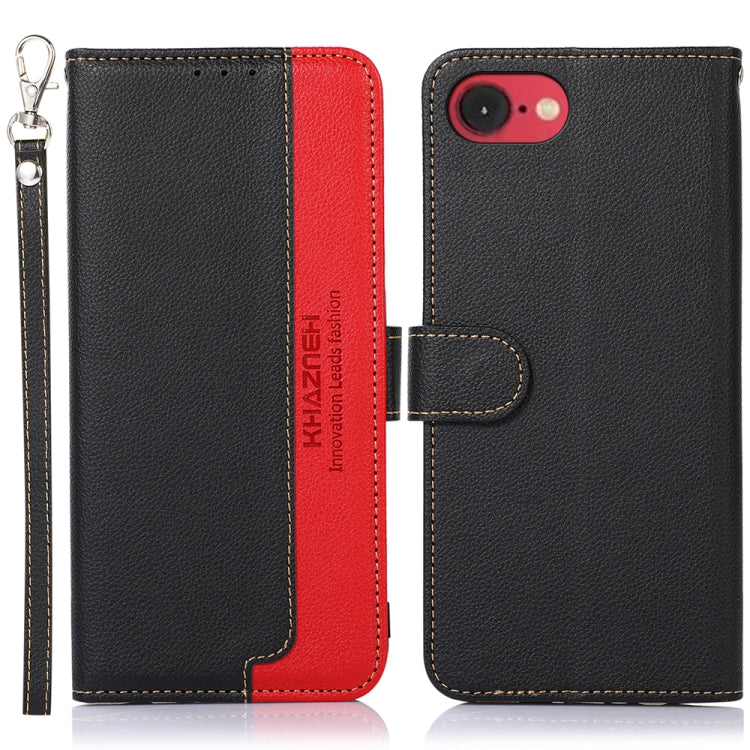 KHAZNEH Litchi Texture Leather RFID Phone Case, For iPhone 16 Pro Max, For iPhone 16 Pro, For iPhone 16 Plus, For iPhone 16, iPhone 16e, For iPhone 15 Pro Max