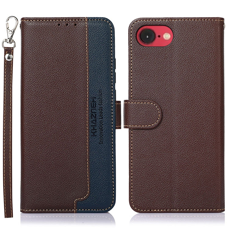 KHAZNEH Litchi Texture Leather RFID Phone Case, For iPhone 16 Pro Max, For iPhone 16 Pro, For iPhone 16 Plus, For iPhone 16, iPhone 16e, For iPhone 15 Pro Max