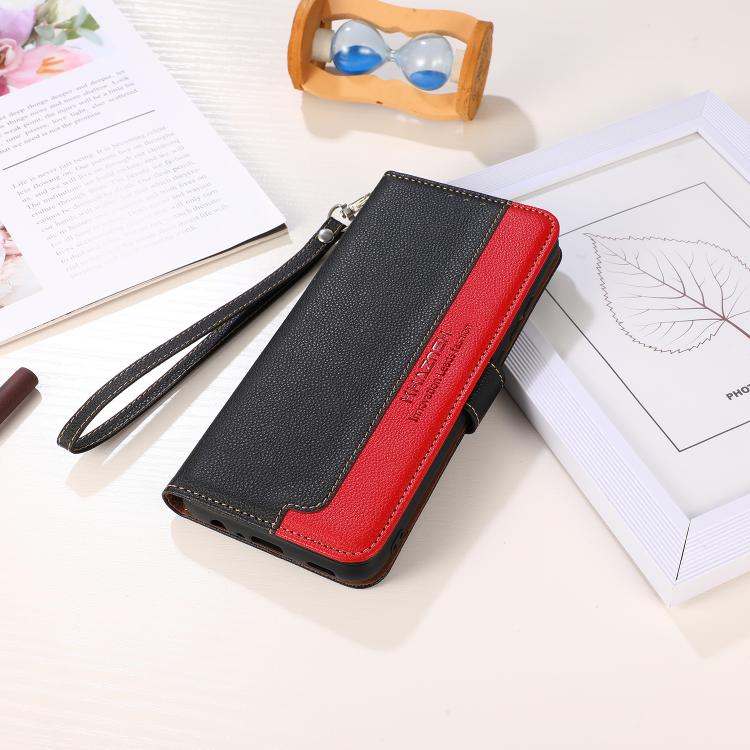 KHAZNEH Litchi Texture Leather RFID Phone Case, For iPhone 16 Pro Max, For iPhone 16 Pro, For iPhone 16 Plus, For iPhone 16, iPhone 16e, For iPhone 15 Pro Max