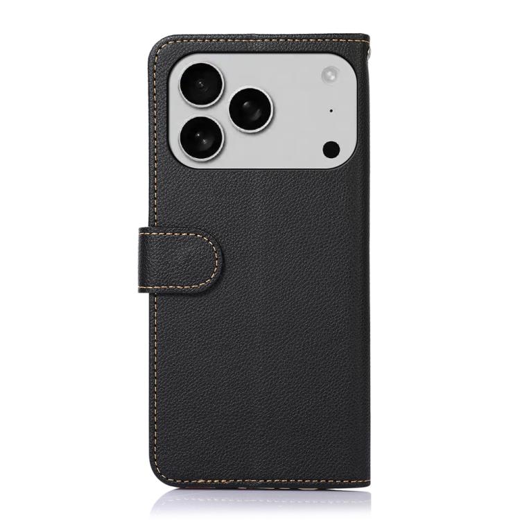 KHAZNEH Litchi Texture Leather RFID Phone Case, For iPhone 16 Pro Max, For iPhone 16 Pro, For iPhone 16 Plus, For iPhone 16, iPhone 16e, For iPhone 15 Pro Max
