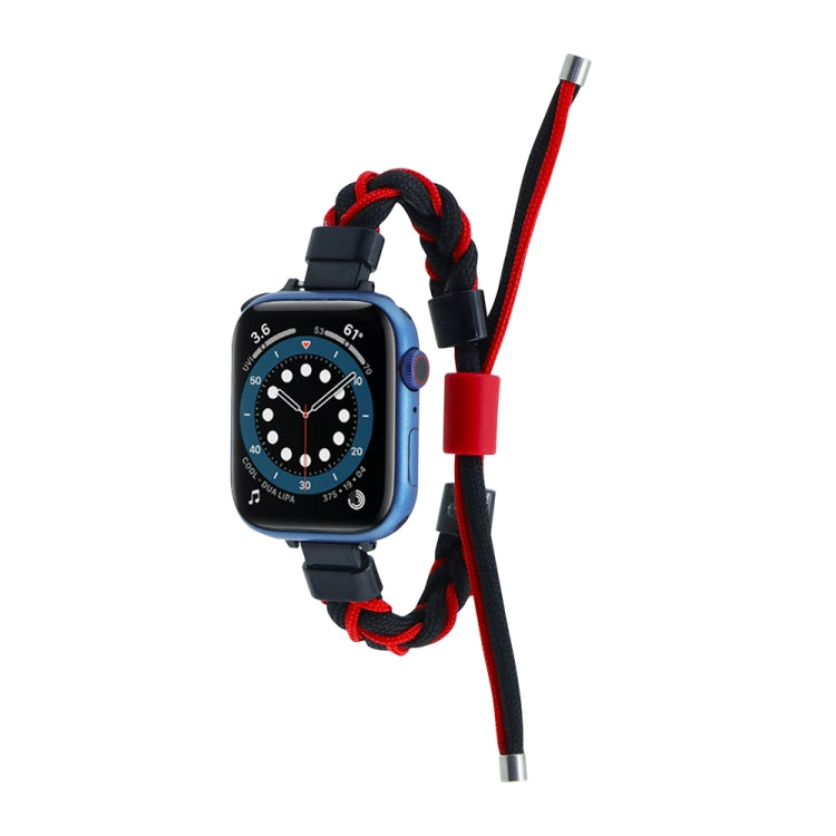 Silicone Bean Braided Cord Nylon Watch Band, For Apple Watch 8 41mm, For Apple Watch 8 45mm, For Apple Watch Ultra 2 49mm