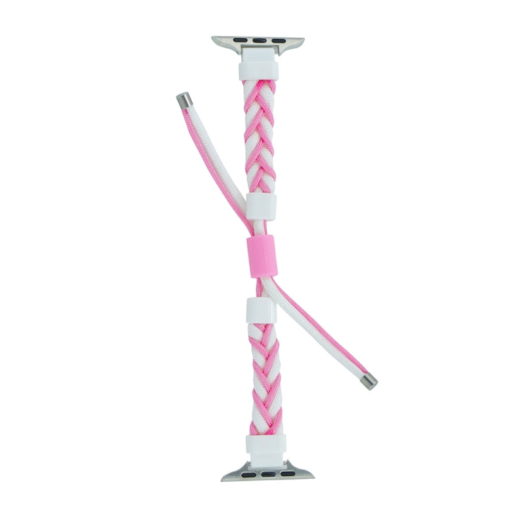 Silicone Bean Braided Cord Nylon Watch Band, For Apple Watch 3 42mm, For Apple Watch 2 42mm, For Apple Watch 2 38mm