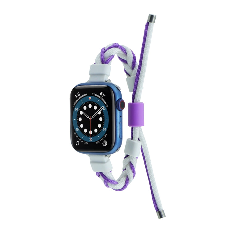 Silicone Bean Braided Cord Nylon Watch Band, For Apple Watch 42mm, For Apple Watch 38mm