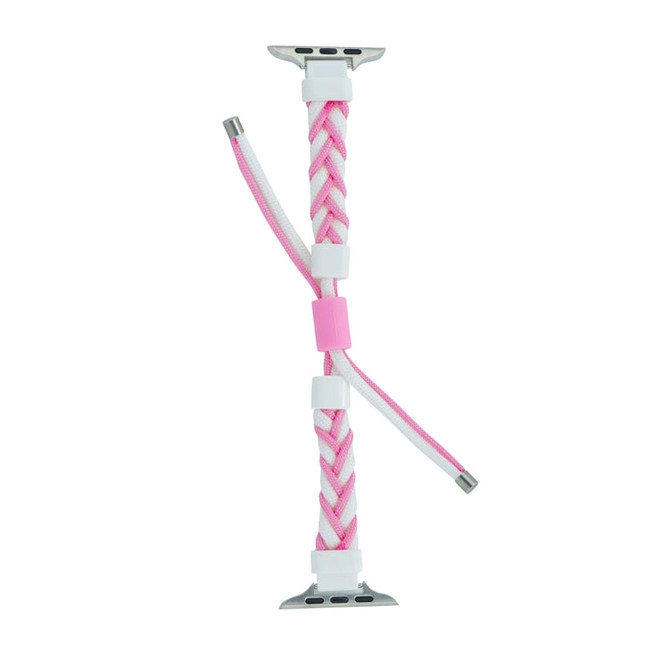 Silicone Bean Braided Cord Nylon Watch Band, For Apple Watch SE 2023 40mm, For Apple Watch Ultra 2 49mm, For Apple Watch 8 45mm