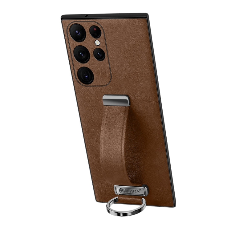 SULADA PC Hybrid Leather Texture Skin Feel Shockproof Phone Case