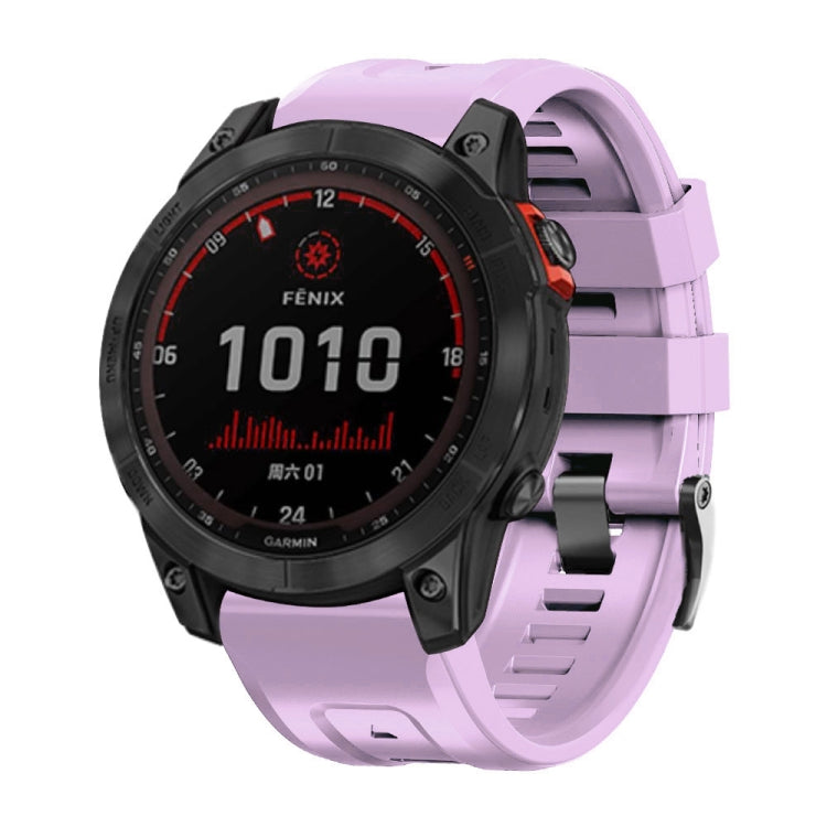 Screw Black Steel Buckle Silicone Watch Band, For Garmin Forerunner 965 / 955 / 945 / 935