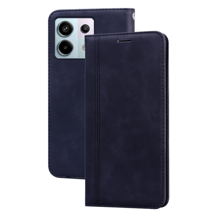 Frosted Business Magnetic Horizontal Flip PU Phone Case
