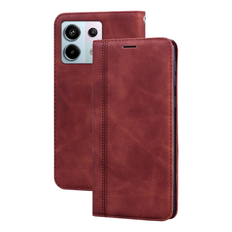 Frosted Business Magnetic Horizontal Flip PU Phone Case