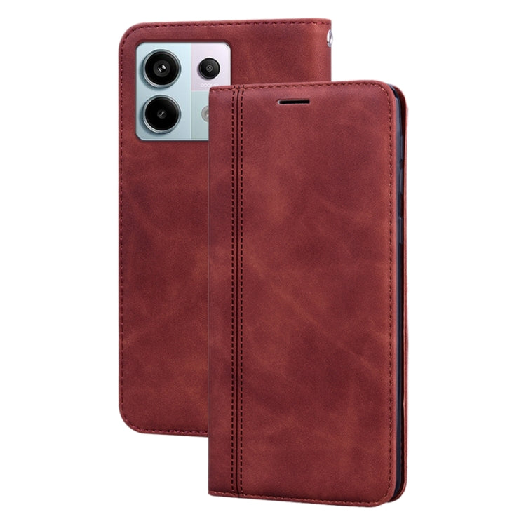 Frosted Business Magnetic Horizontal Flip PU Phone Case
