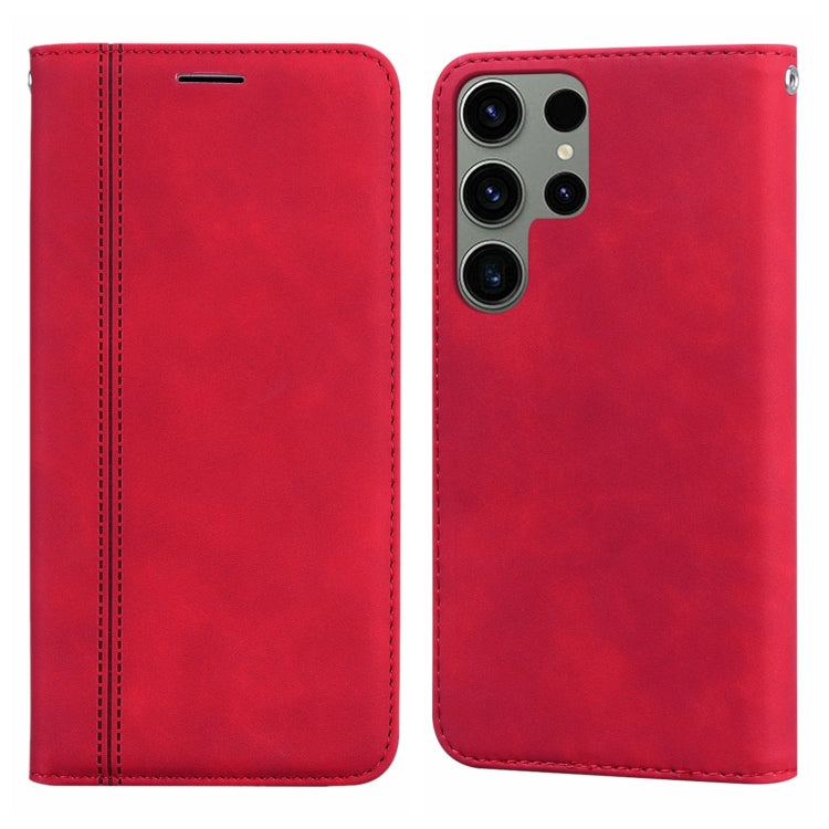 Frosted Business Magnetic Horizontal Flip PU Phone Case