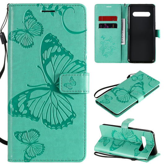 3D butterfly embossed leather flip case with card slots and wallet for LG V60 Motorola phones
