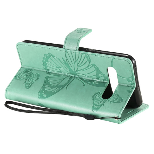 Butterfly embossed leather case with built-in stand feature for hands-free viewing