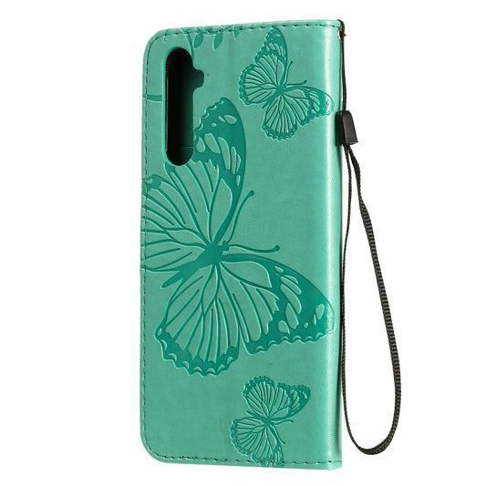 Realme 6 case with embossed butterflies, built-in card holder and stand feature