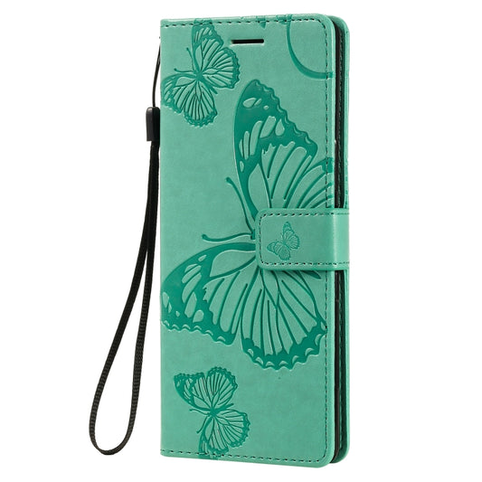 Detailed butterfly embossing pattern on premium leather phone case with holder