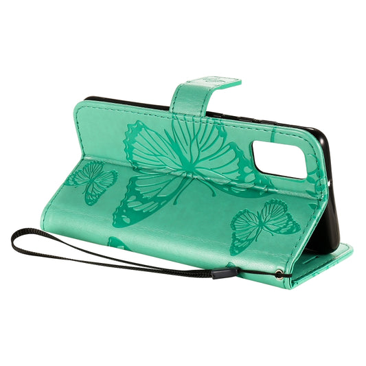 Butterfly-patterned flip case with built-in card holder slot Samsung Galaxy A-series