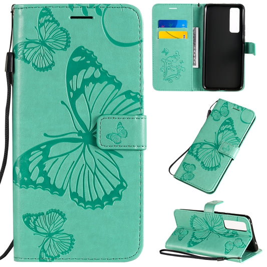 3D butterfly embossed leather flip case for Huawei Nova 7 Pro with card wallet holder