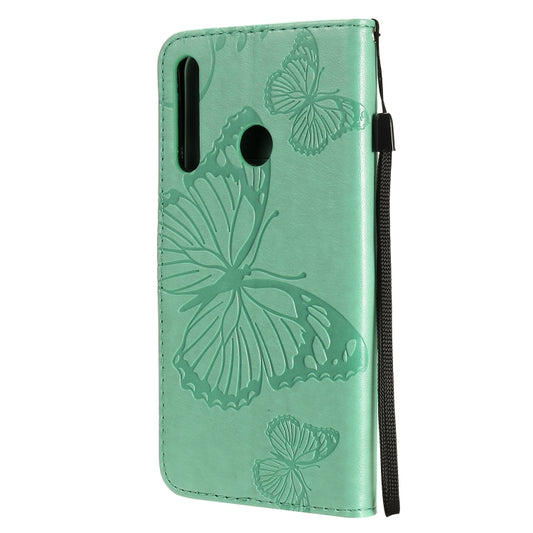 Butterfly design case open showing card slots and wallet compartments