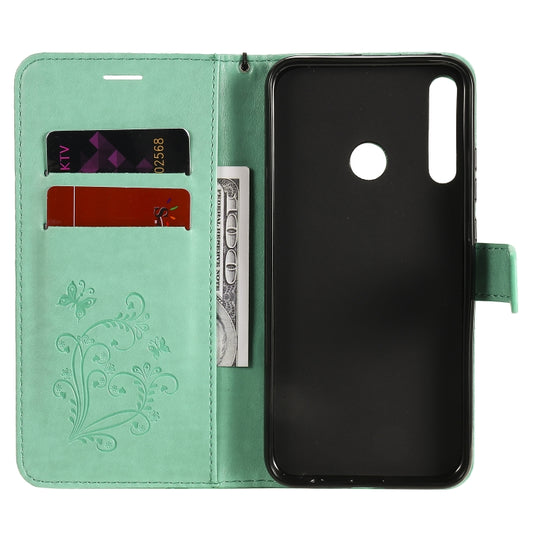 Premium leather texture with 3D butterfly relief detailing