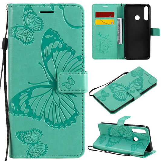 3D butterfly embossed leather flip case for Huawei Y6P Honor 9A 30 Pro with card wallet holder