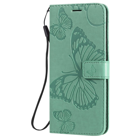 Detailed 3D butterfly pattern embossing on premium leather case with magnetic holder