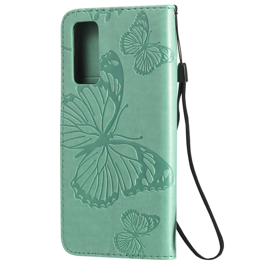 Horizontal flip wallet case featuring raised butterfly design for Honor 30 protection