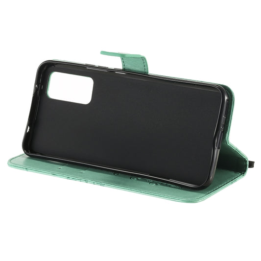 Magnetic kickstand holder integrated into 3D butterfly embossed leather flip case