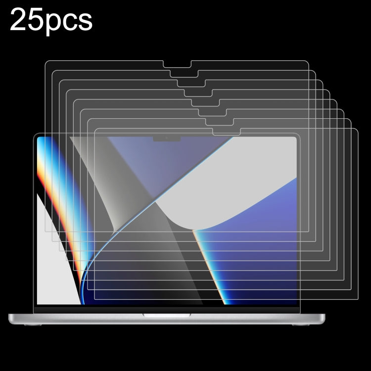 25pcs 9H Laptop Screen Explosion-proof Tempered Glass Protective Film