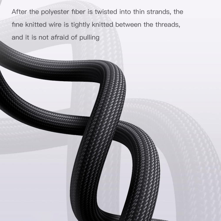 Câble de données tressé transparent USB vers 8 broches TOTU CB-8-L 12 W, longueur : 1,5 m, CB-8-L