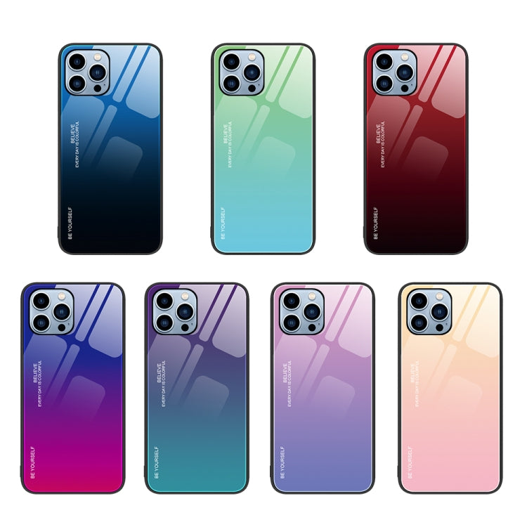 Gradient Color Glass Phone Case, For iPhone 15 Pro, For iPhone 15 Plus, For iPhone 15