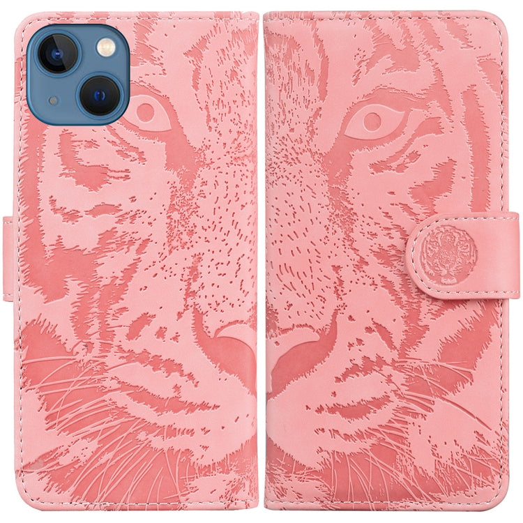 Tiger Embossing Pattern Leather Phone Case, For iPhone 15, For iPhone 14 Plus, For iPhone 14, For iPhone 14 Pro