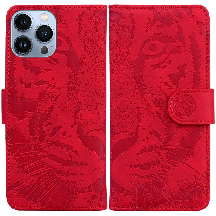 Tiger Embossing Pattern Leather Phone Case, For iPhone 15, For iPhone 14 Plus, For iPhone 14, For iPhone 14 Pro