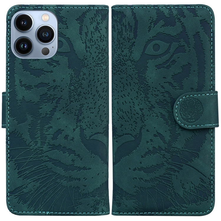 Tiger Embossing Pattern Leather Phone Case, For iPhone 15, For iPhone 14 Plus, For iPhone 14, For iPhone 14 Pro