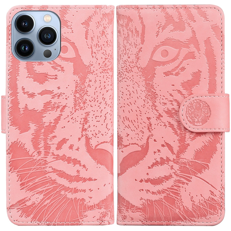 Tiger Embossing Pattern Leather Phone Case, For iPhone 15, For iPhone 14 Plus, For iPhone 14, For iPhone 14 Pro