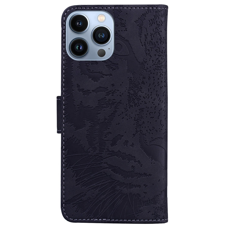 Tiger Embossing Pattern Leather Phone Case, For iPhone 14 Pro Max