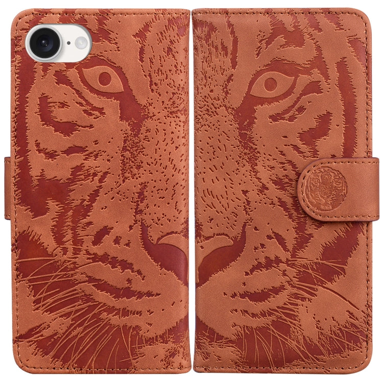 Tiger Embossing Pattern Leather Phone Case, iPhone 16e, For iPhone 16 Pro Max, For iPhone 16 Pro, For iPhone 16 Plus