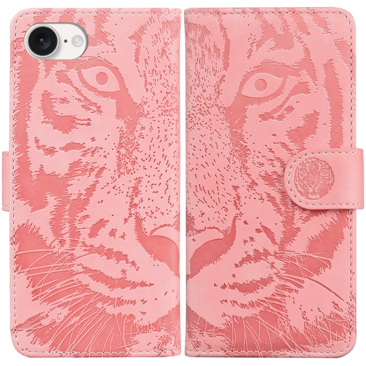 Tiger Embossing Pattern Leather Phone Case, iPhone 16e, For iPhone 16 Pro Max, For iPhone 16 Pro, For iPhone 16 Plus
