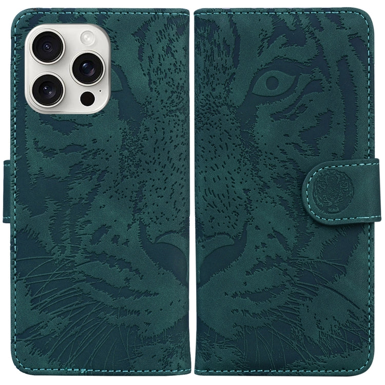 Tiger Embossing Pattern Leather Phone Case, iPhone 16e, For iPhone 16 Pro Max, For iPhone 16 Pro, For iPhone 16 Plus