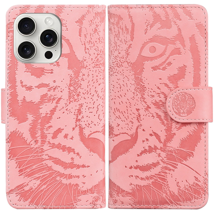 Tiger Embossing Pattern Leather Phone Case, iPhone 16e, For iPhone 16 Pro Max, For iPhone 16 Pro, For iPhone 16 Plus