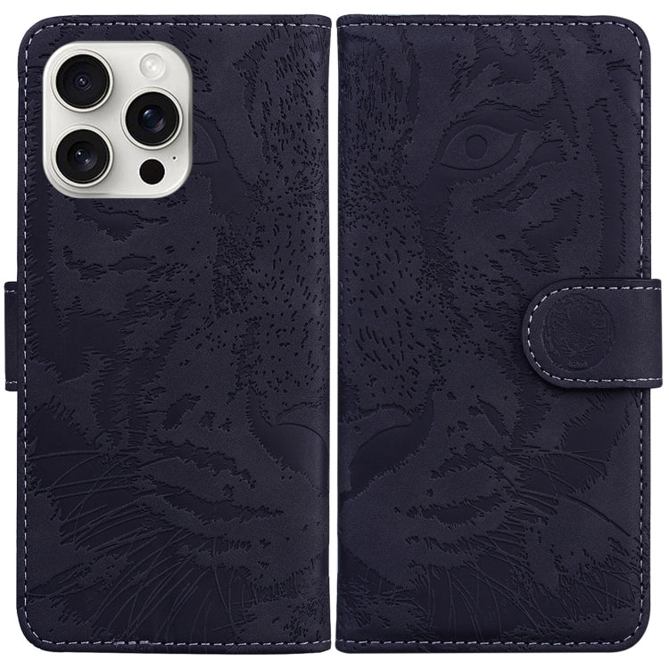 Tiger Embossing Pattern Leather Phone Case, iPhone 16e, For iPhone 16 Pro Max, For iPhone 16 Pro, For iPhone 16 Plus