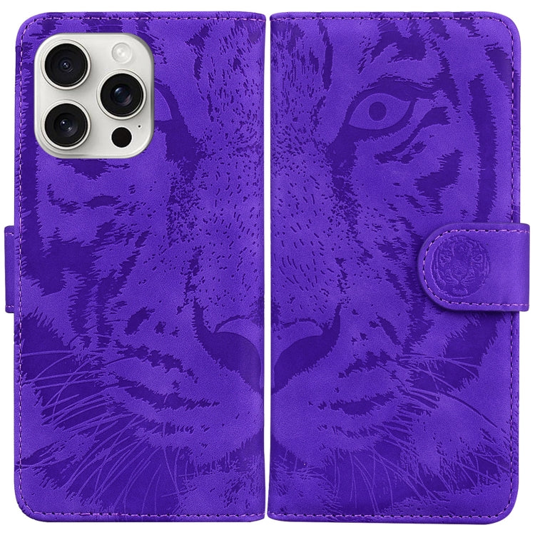 Tiger Embossing Pattern Leather Phone Case, iPhone 16e, For iPhone 16 Pro Max, For iPhone 16 Pro, For iPhone 16 Plus