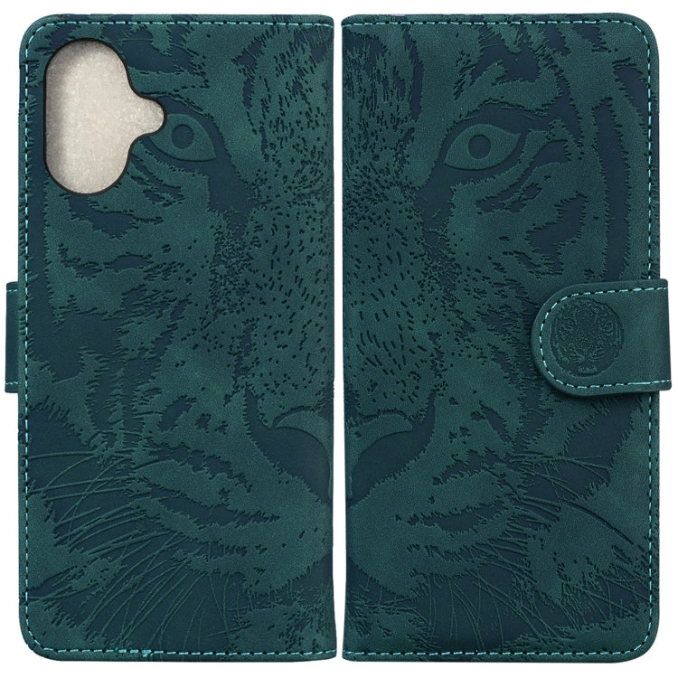 Tiger Embossing Pattern Leather Phone Case, iPhone 16e, For iPhone 16 Pro Max, For iPhone 16 Pro, For iPhone 16 Plus
